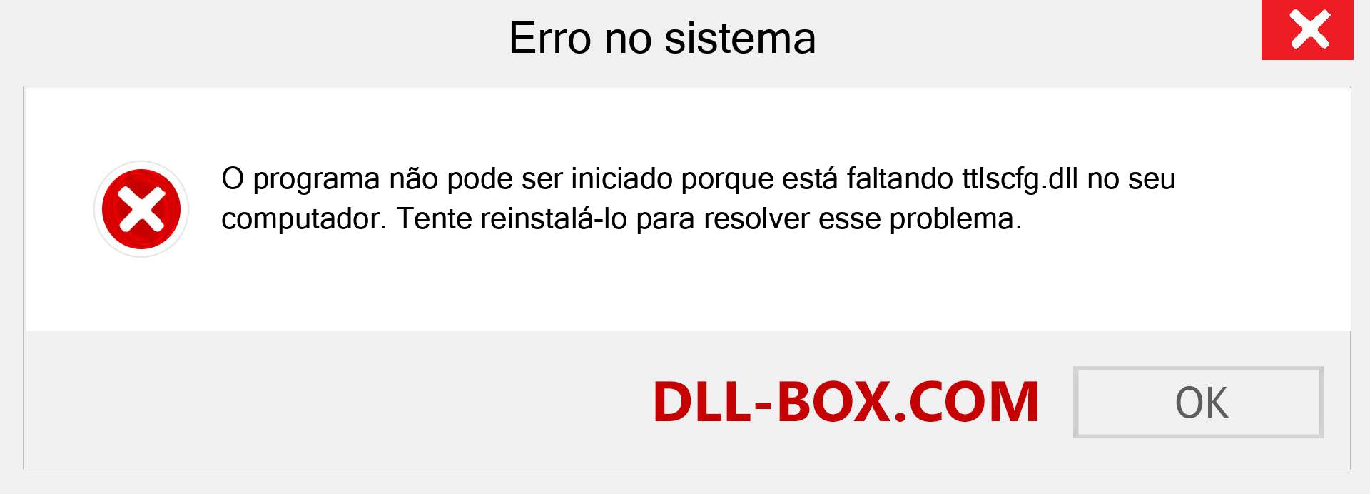 Arquivo ttlscfg.dll ausente ?. Download para Windows 7, 8, 10 - Correção de erro ausente ttlscfg dll no Windows, fotos, imagens